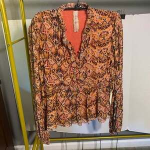 Aratta Silent Journey Top Sheer Paisley  Tunic‎ Blouse Size S can fit M/L NWT